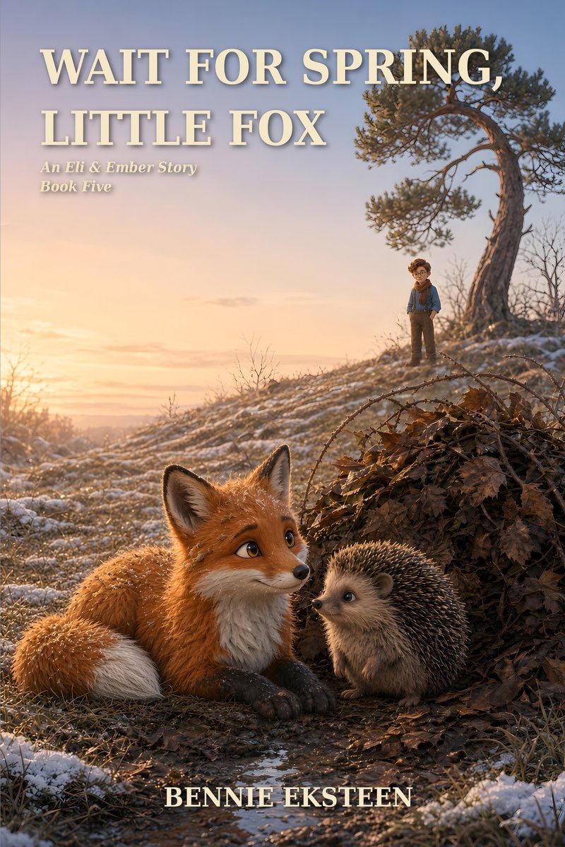 Cover of Wait for Spring, Little Fox, showing Ember and Thistle together as winter begins to give way
